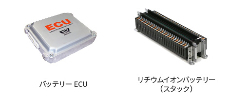 バッテリーECU、リチウムイオンバッテリー （スタック）